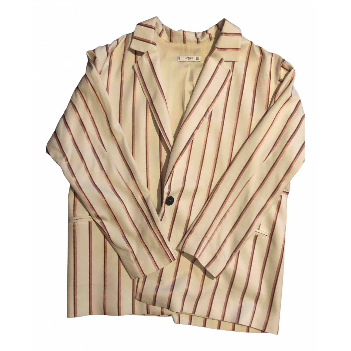 Achetez Mango Mango Veste Pour Femme En Coton Ecru Dhgate Com